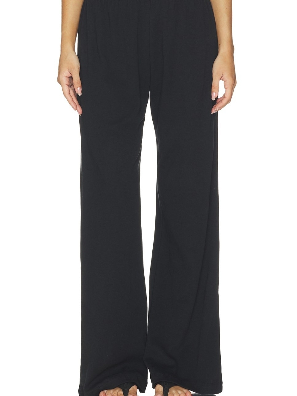NWT LESET Nando Lounge Black Wide-Leg Women's Pants